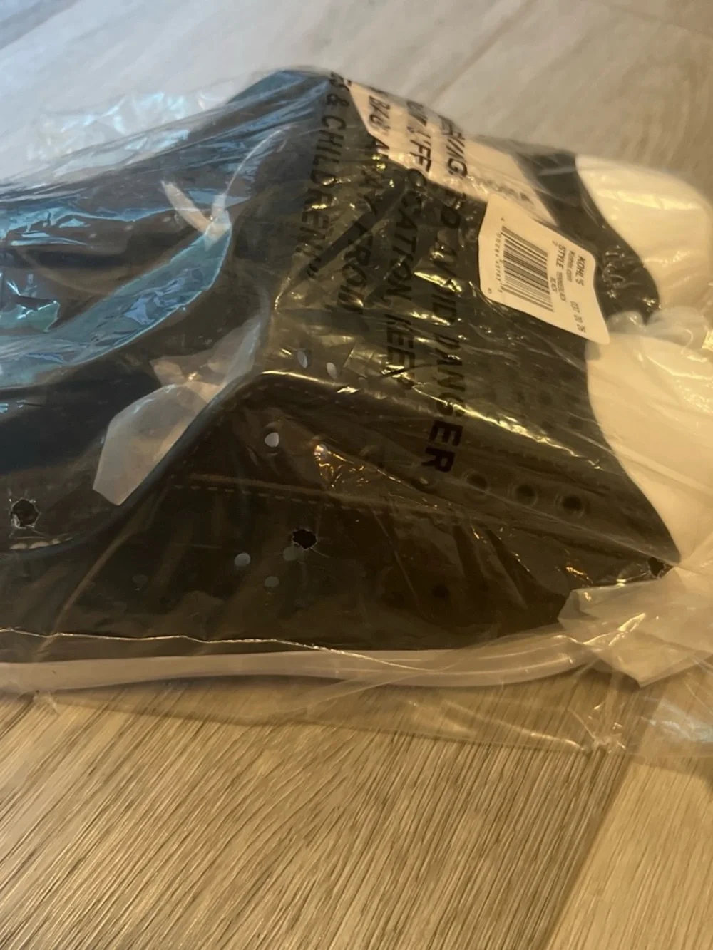 Sonoma Black Slip-On Water Shoes with White Toe Caps